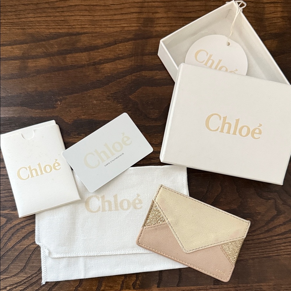 Chloe Cream and Gold Wallet